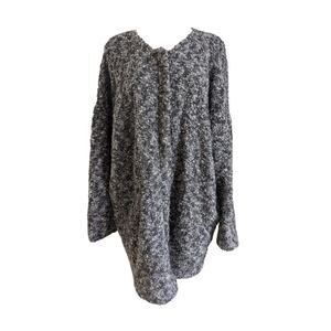 Eileen Fisher The Fisher Project Size XL Full Zip Jacket Ash Gray Long Sleeves